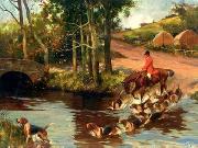 unknow artist Classical hunting fox, Equestrian and Beautiful Horses, 029. china oil painting reproduction